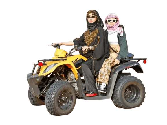 Ride double seat quad bike in dubai