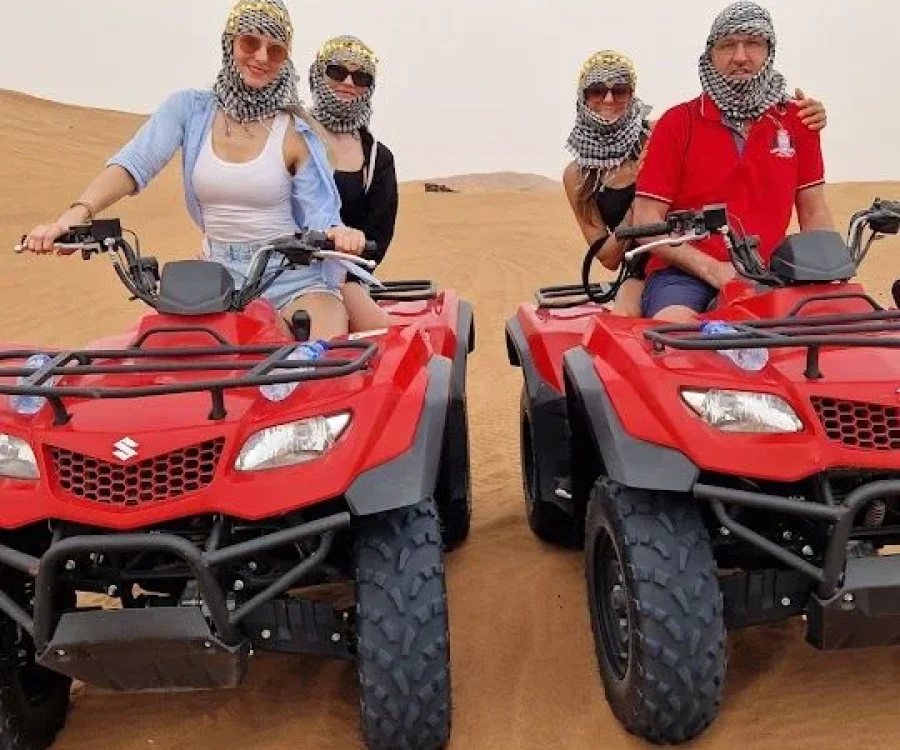 Double seat quad bike Dubai desert with best price and packages.